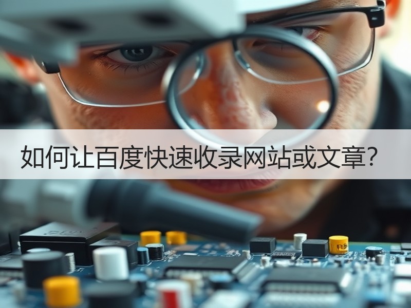 如何让百度快速收录网站或文章？