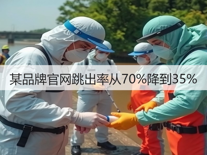某品牌官网跳出率从70%降到35%