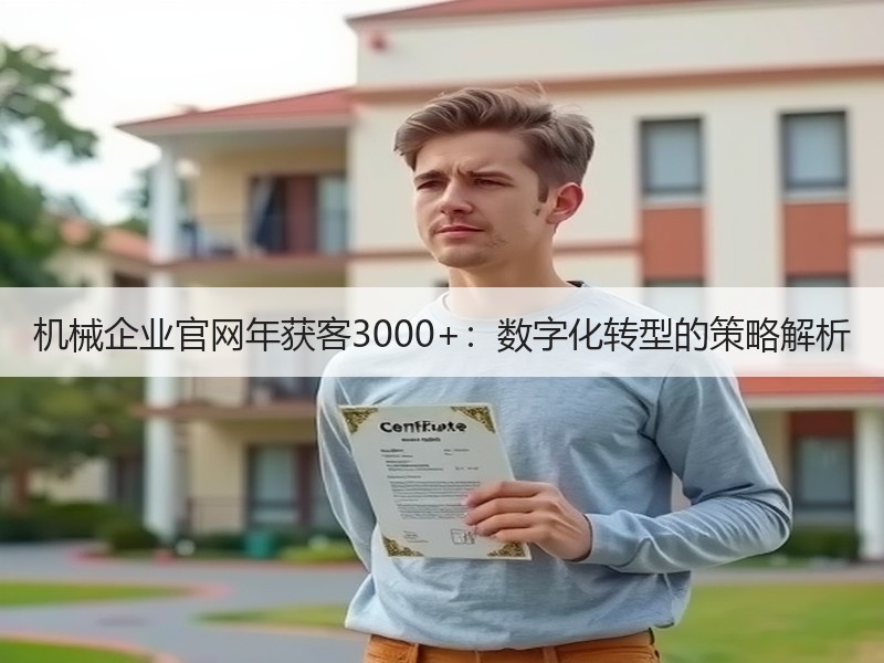 机械企业官网年获客3000+：数字化转型的策略解析