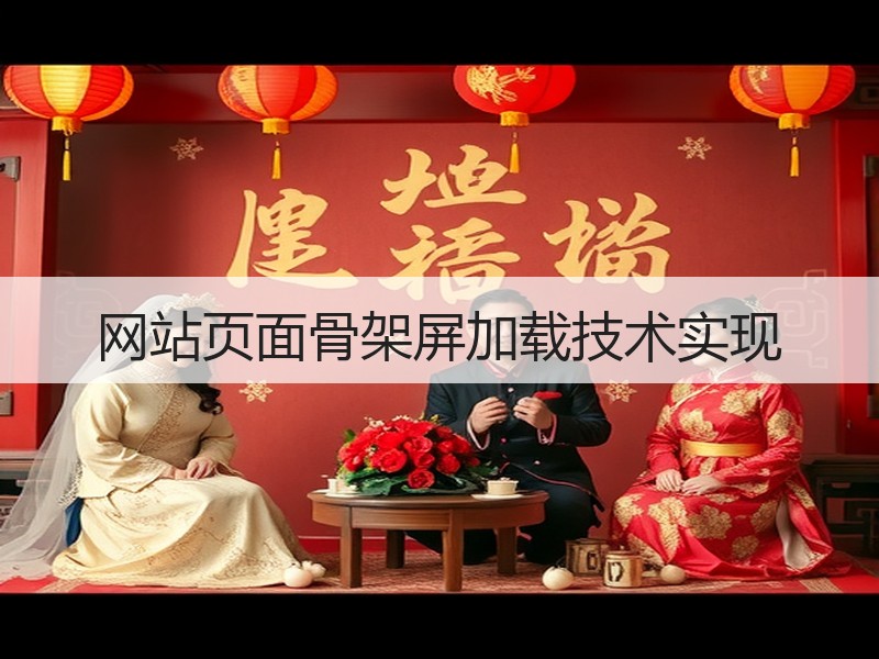 网站页面骨架屏加载技术实现