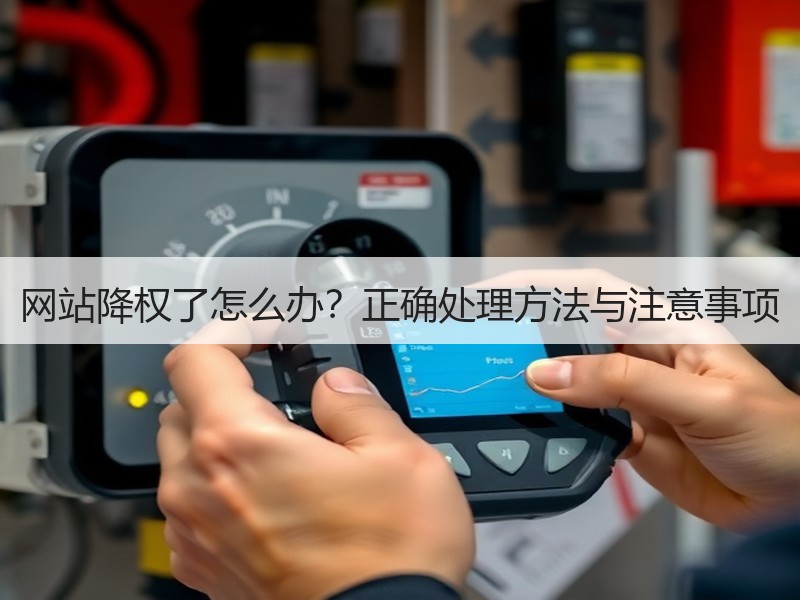 网站降权了怎么办？正确处理方法与注意事项