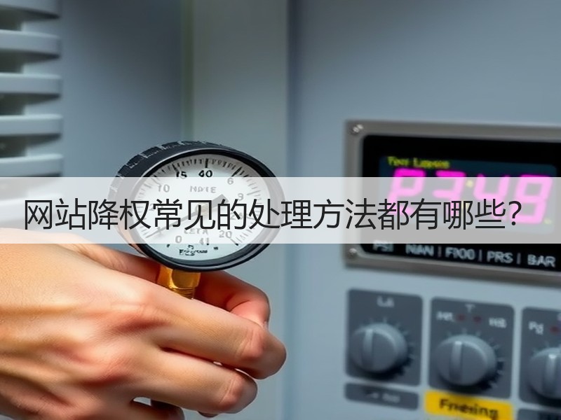 网站降权常见的处理方法都有哪些？