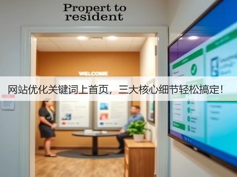 网站优化关键词上首页，三大核心细节轻松搞定！