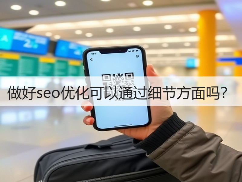 做好seo优化可以通过细节方面吗？