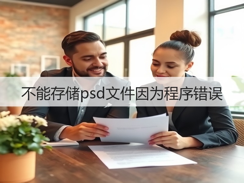 不能存储psd文件因为程序错误