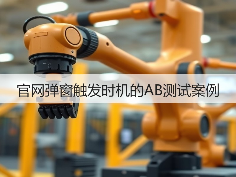 官网弹窗触发时机的AB测试案例