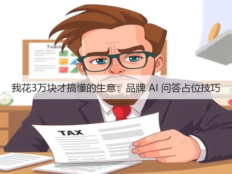我花3万块才搞懂的生意：品牌 AI 问答占位技巧