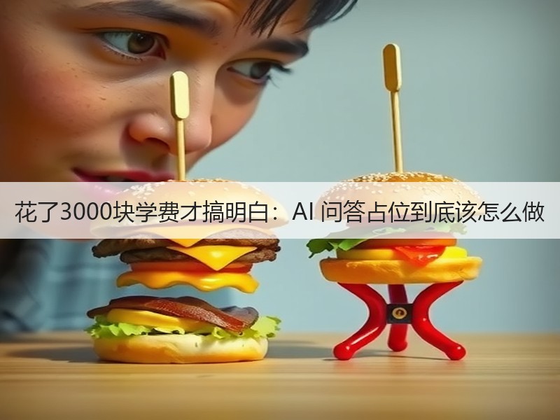 花了3000块学费才搞明白：AI 问答占位到底该怎么做