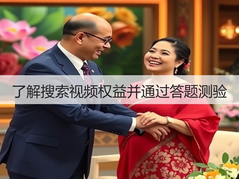 了解搜索视频权益并通过答题测验