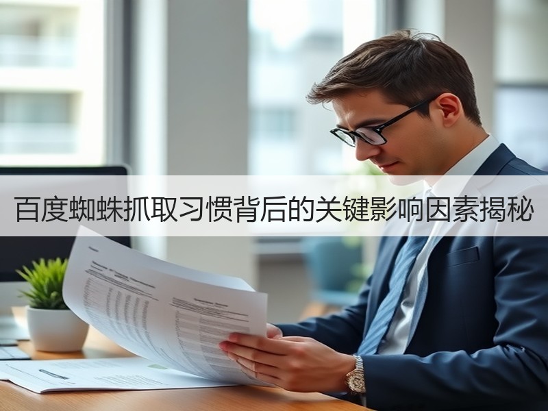 百度蜘蛛抓取习惯背后的关键影响因素揭秘