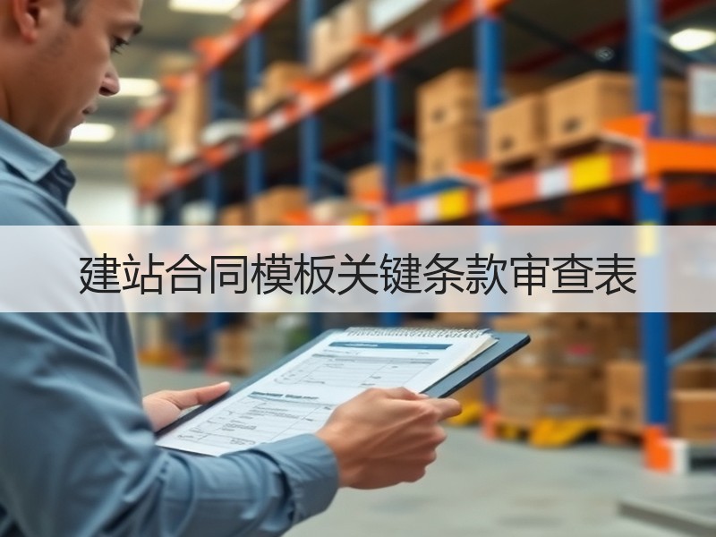 建站合同模板关键条款审查表