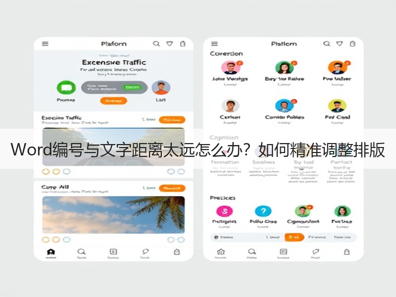 Word编号与文字距离太远怎么办？如何精准调整排版