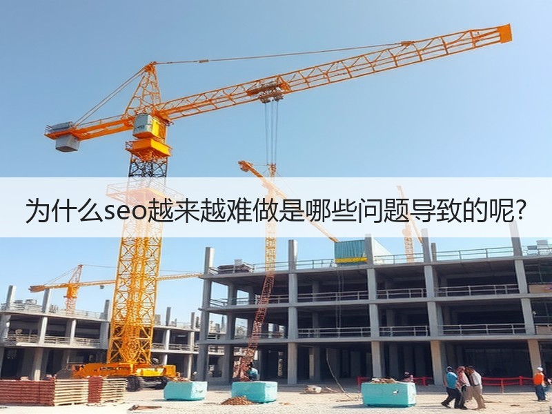 为什么seo越来越难做是哪些问题导致的呢?