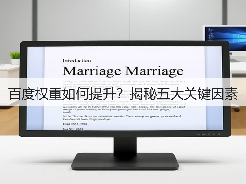 百度权重如何提升？揭秘五大关键因素