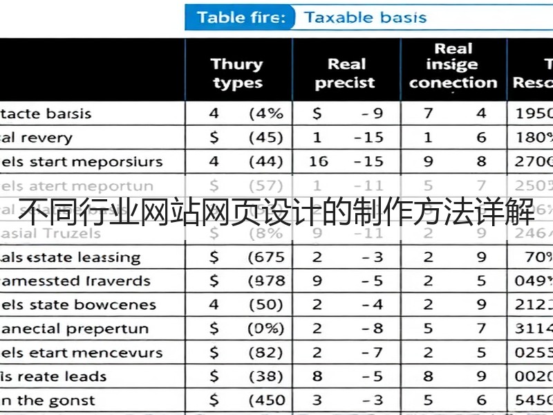 不同行业网站网页设计的制作方法详解