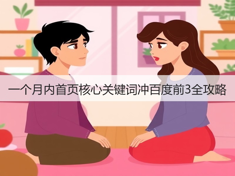 一个月内首页核心关键词冲百度前3全攻略