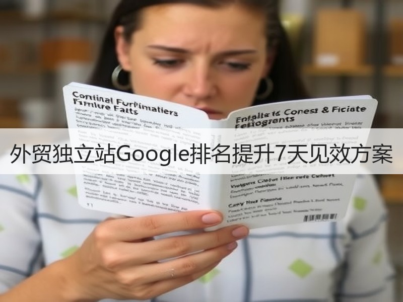 外贸独立站Google排名提升7天见效方案