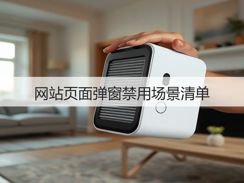 网站页面弹窗禁用场景清单