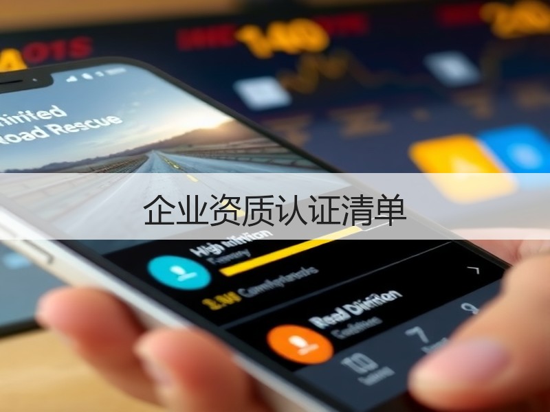 企业资质认证清单