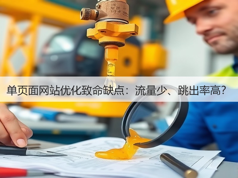 单页面网站优化致命缺点：流量少、跳出率高？