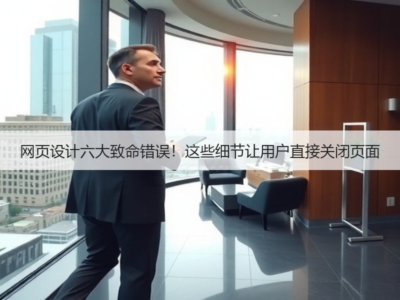 网页设计六大致命错误！这些细节让用户直接关闭页面