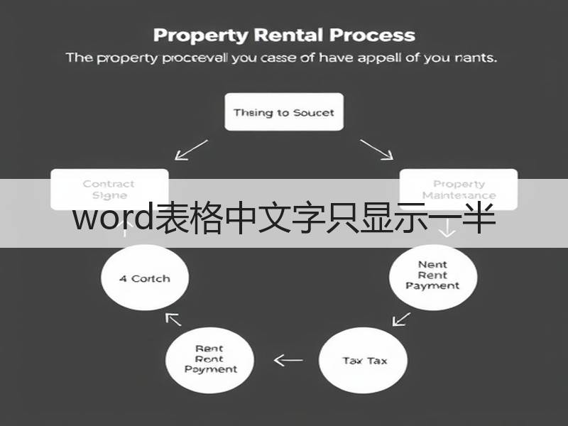 word表格中文字只显示一半
