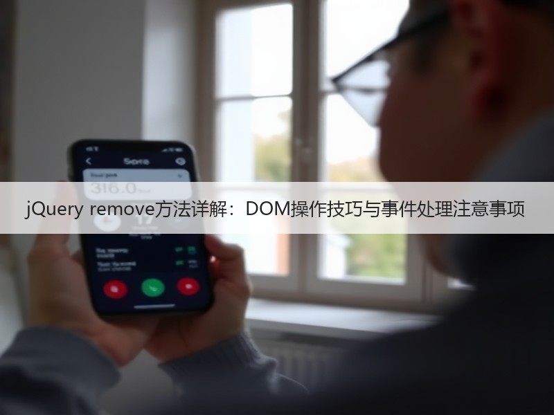 jQuery remove方法详解：DOM操作技巧与事件处理注意事项