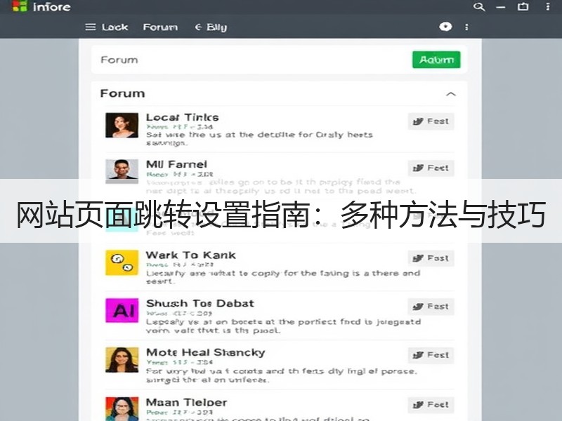 网站页面跳转设置指南：多种方法与技巧