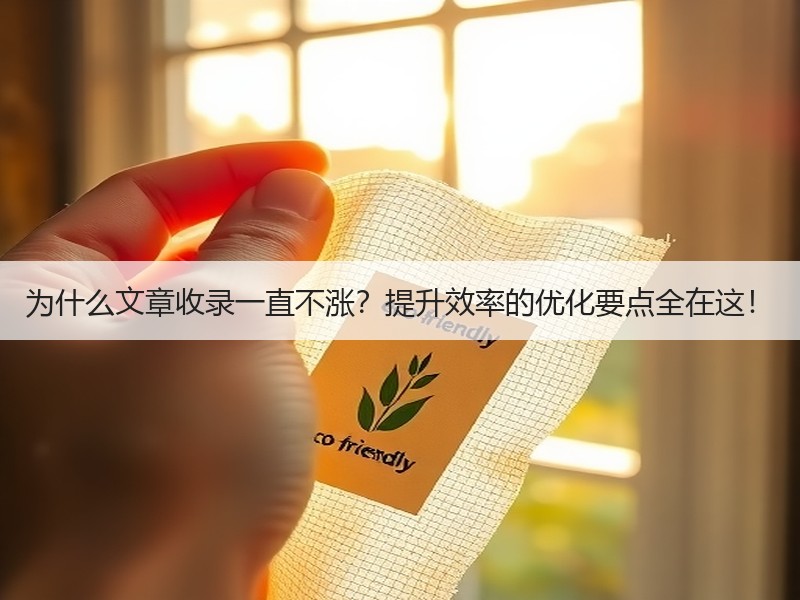 为什么文章收录一直不涨？提升效率的优化要点全在这！