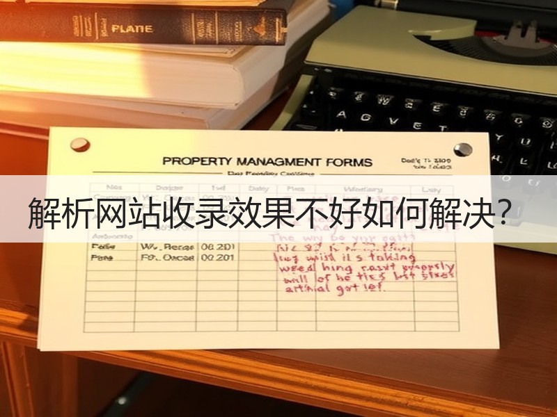 解析网站收录效果不好如何解决？