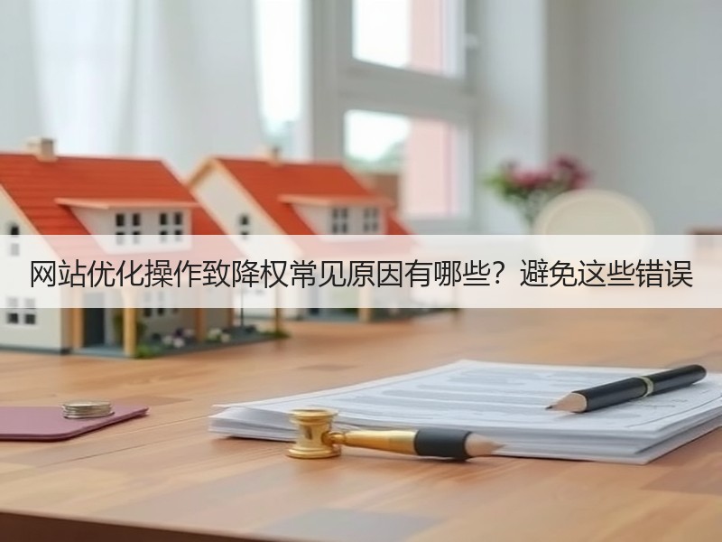 网站优化操作致降权常见原因有哪些？避免这些错误