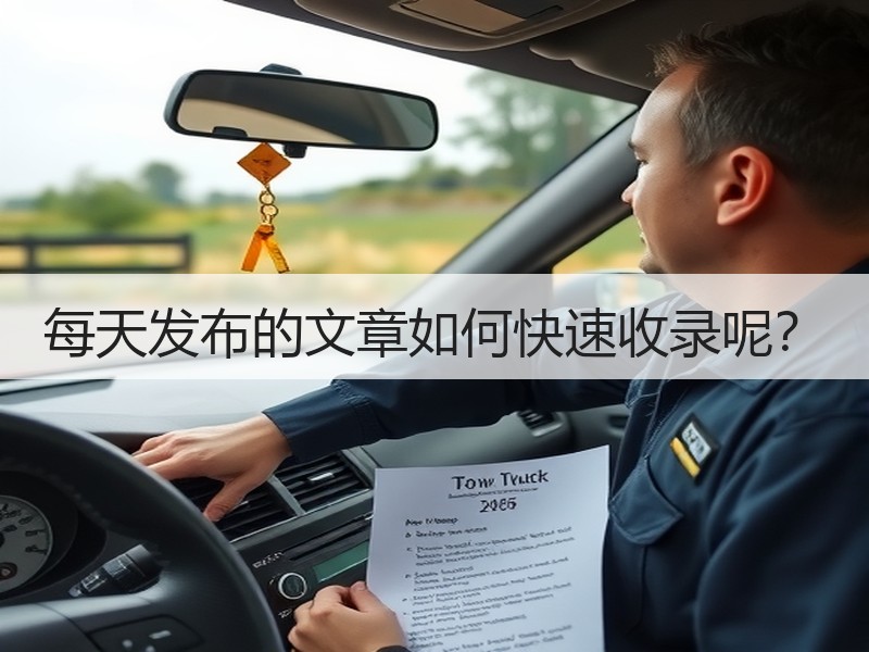 每天发布的文章如何快速收录呢？