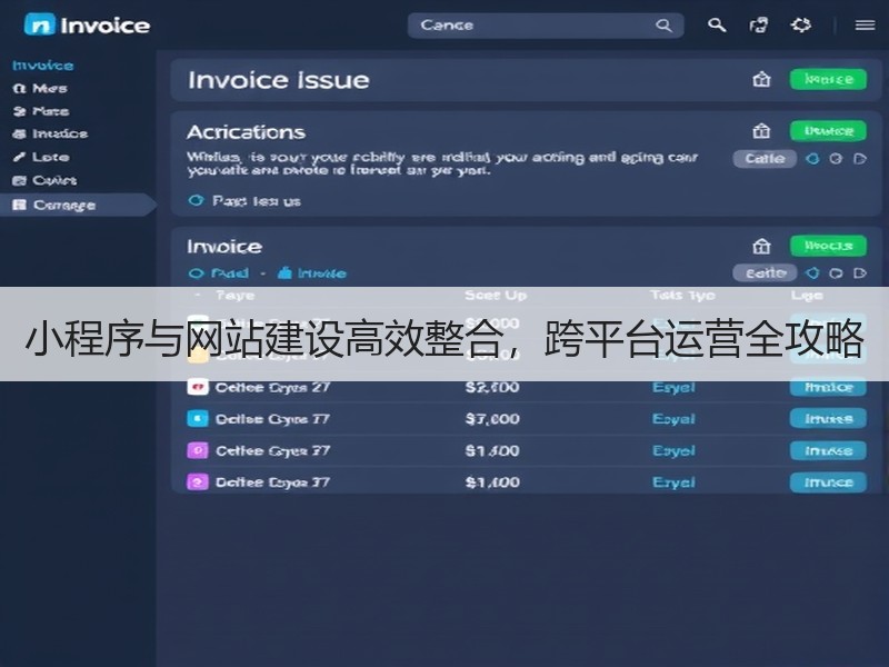 小程序与网站建设高效整合，跨平台运营全攻略
