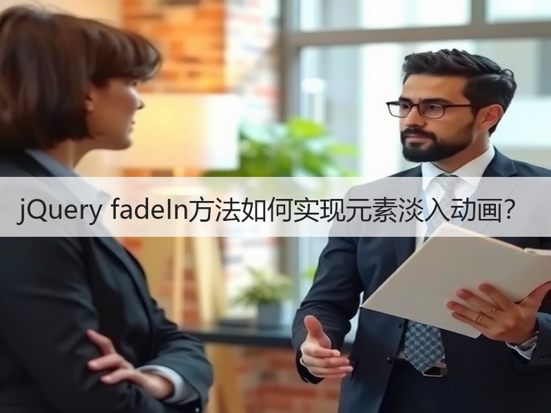 jQuery fadeIn方法如何实现元素淡入动画？