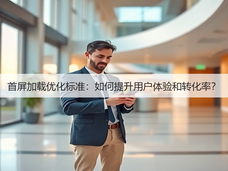 首屏加载优化标准：如何提升用户体验和转化率？