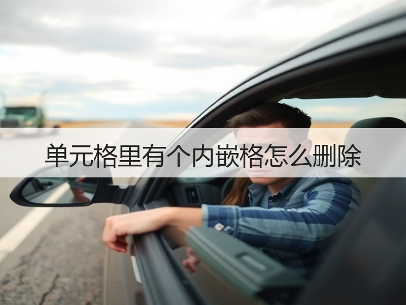单元格里有个内嵌格怎么删除