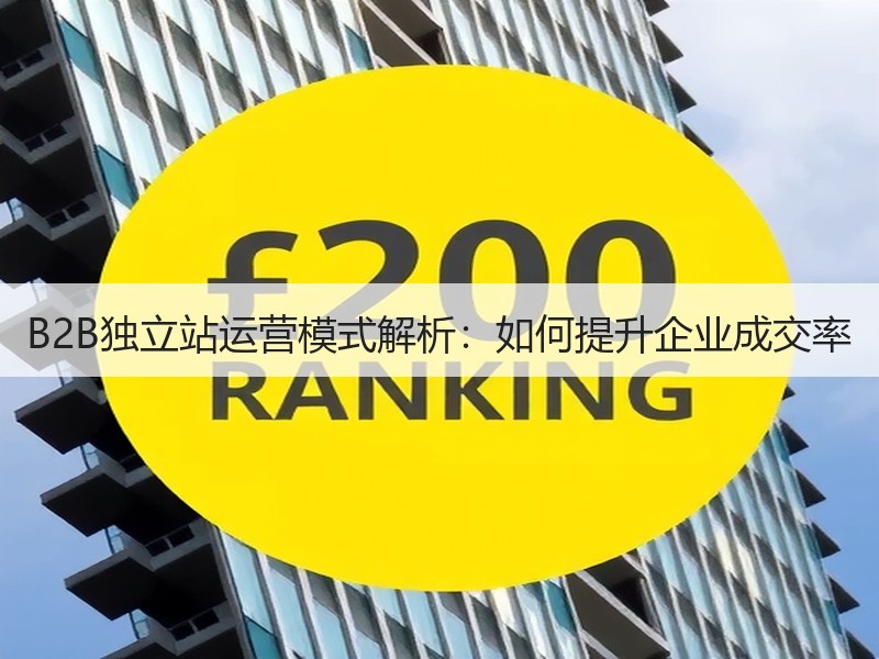 B2B独立站运营模式解析：如何提升企业成交率