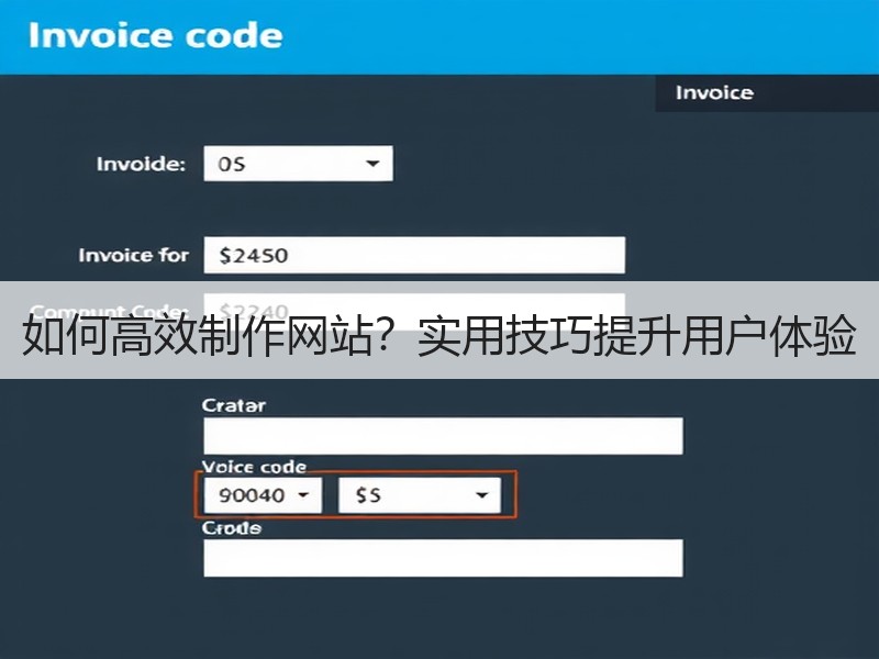 如何高效制作网站？实用技巧提升用户体验