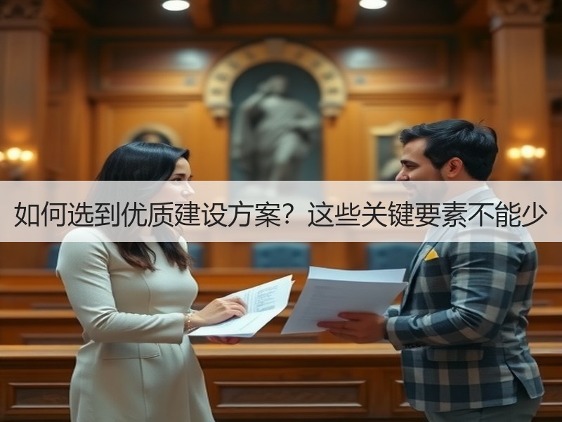 如何选到优质建设方案？这些关键要素不能少