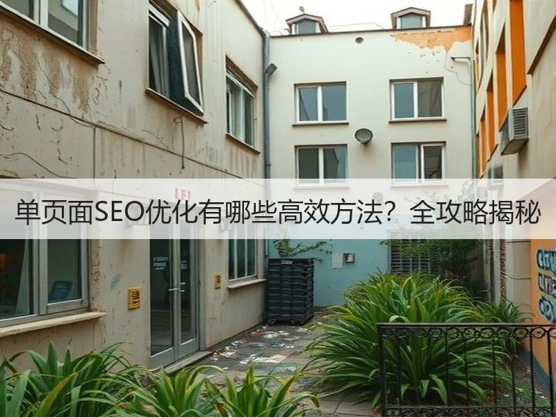 单页面SEO优化有哪些高效方法？全攻略揭秘