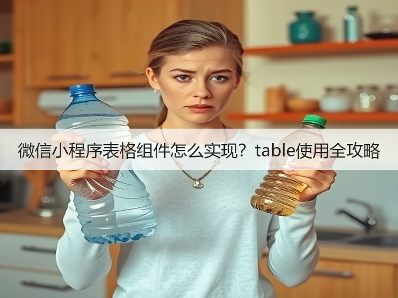 微信小程序表格组件怎么实现？table使用全攻略