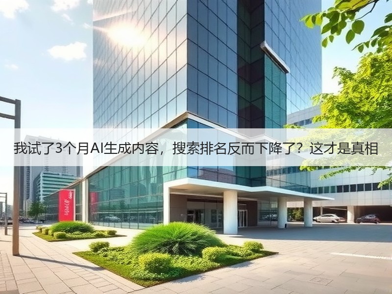 我试了3个月AI生成内容，搜索排名反而下降了？这才是真相