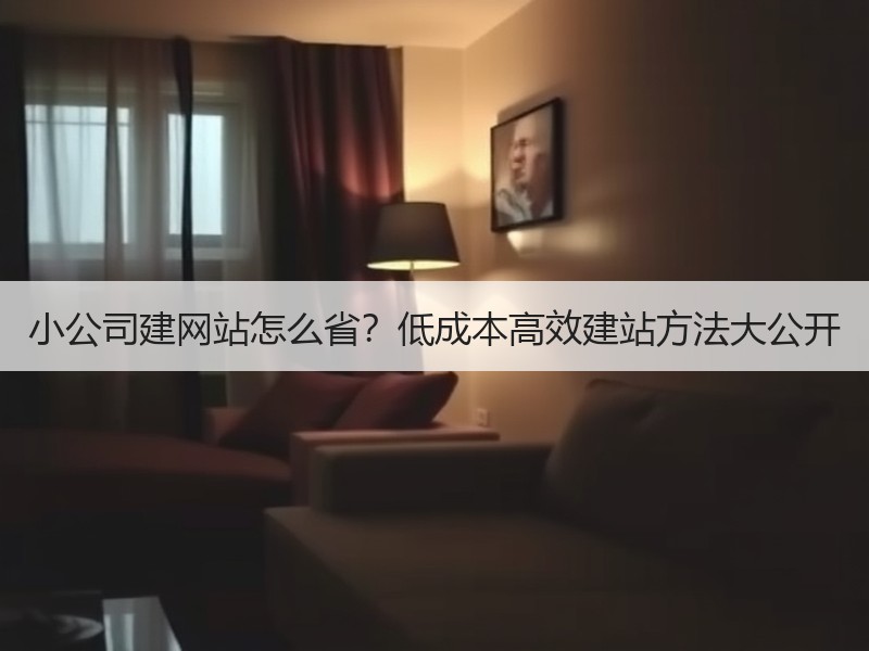 小公司建网站怎么省？低成本高效建站方法大公开