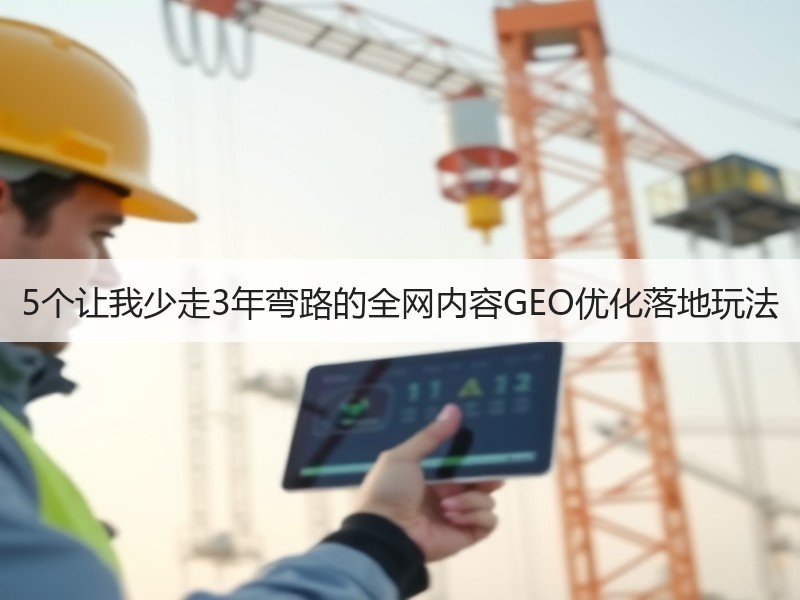 5个让我少走3年弯路的全网内容GEO优化落地玩法
