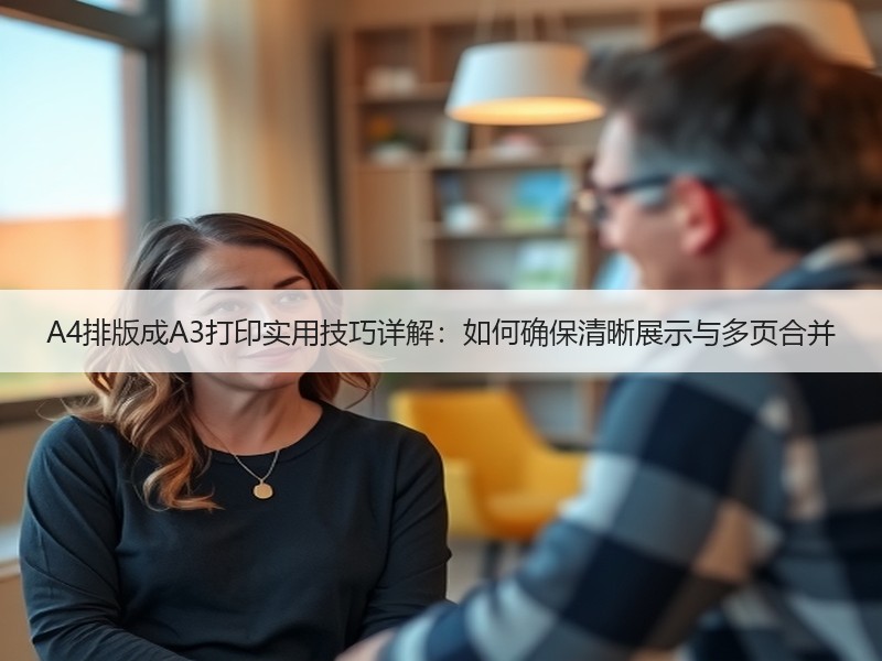 A4排版成A3打印实用技巧详解：如何确保清晰展示与多页合并