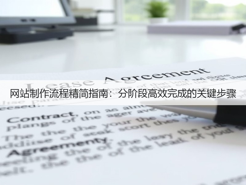 网站制作流程精简指南：分阶段高效完成的关键步骤